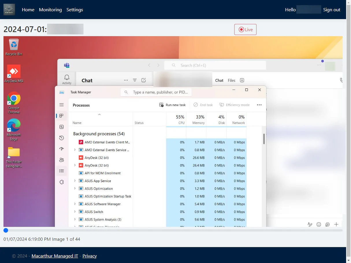 WorkWatch Screenshot